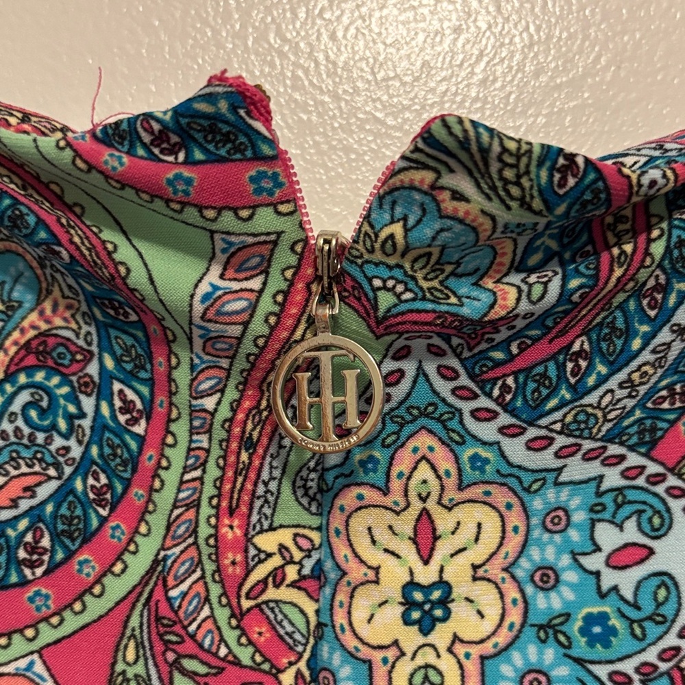 Tommy Hilfiger Multi-Color Paisley Print Top - Picture 3 of 4